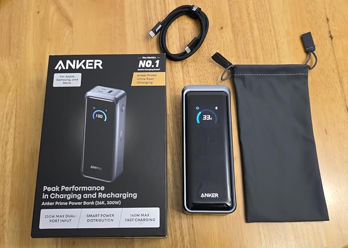 Anker Prime Power Bank, 26,250mAh 3-Port Portable Charger with